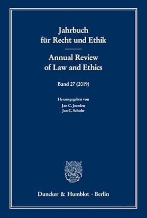 Seller image for Jahrbuch für Recht und Ethik / Annual Review of Law and Ethics. for sale by moluna