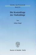 Seller image for Die Kostenfrage der Stufenklage for sale by moluna