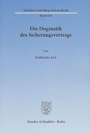 Seller image for Die Dogmatik des Sicherungsvertrags for sale by moluna