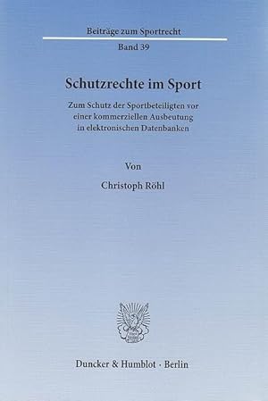 Immagine del venditore per Schutzrechte im Sport venduto da moluna