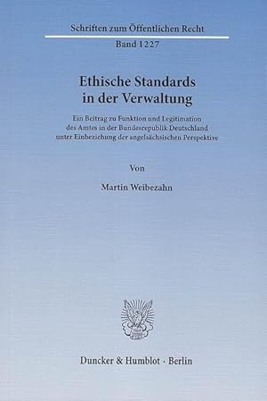 Immagine del venditore per Ethische Standards in der Verwaltung venduto da moluna