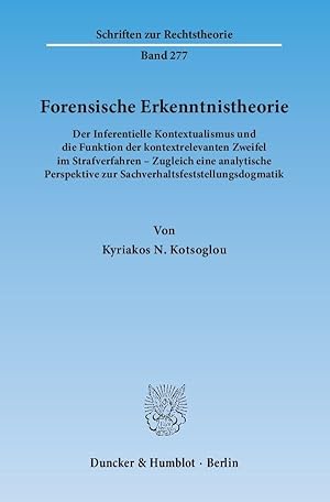 Seller image for Forensische Erkenntnistheorie. for sale by moluna