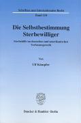 Seller image for Die Selbstbestimmung Sterbewilliger for sale by moluna