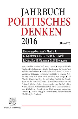 Bild des Verkufers fr Politisches Denken. Jahrbuch 2016 zum Verkauf von moluna