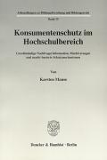 Seller image for Konsumentenschutz im Hochschulbereich for sale by moluna