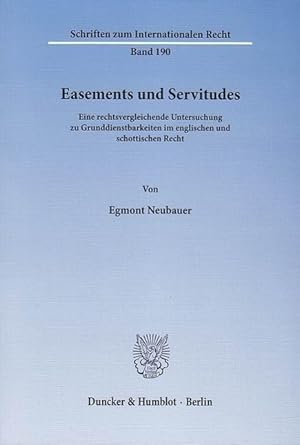 Immagine del venditore per Easements und Servitudes venduto da moluna