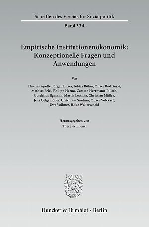 Seller image for Empirische Institutionenoekonomik: Konzeptionelle Fragen und Anwendungen for sale by moluna
