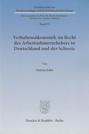 Seller image for Verhaltensökonomik im Recht des Arbeitnehmerurhebers in Deutschland und der Schweiz for sale by moluna