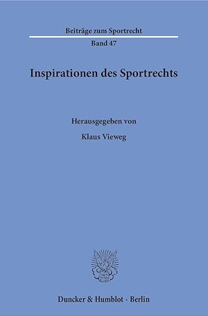 Seller image for Inspirationen des Sportrechts. for sale by moluna