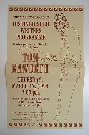 A poster/flyer for a reading in Calgary, Alberta on 17 March 1994