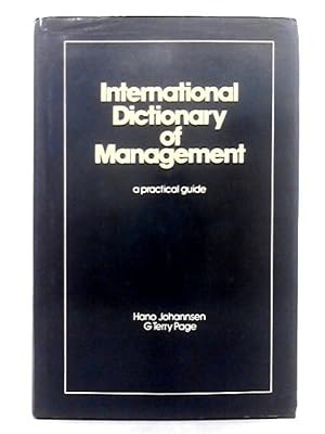 Image du vendeur pour International Dictionary of Management mis en vente par World of Rare Books