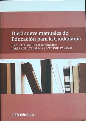 Imagen del vendedor de Diecinueve manuales de Educacin para la Ciudadana. a la venta por Librera y Editorial Renacimiento, S.A.