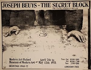 Bild des Verkufers fr Joseph Beuys - The secret block. For a secret person in Ireland. Modern Art Oxford. Museum of Modern Art." zum Verkauf von Kunstbroker GmbH