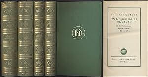 Bild des Verkufers fr Gesammelte Werke. In der bersetzung von Gustav Meyrink. Band 1: Master Humphreys Wanduhr Erster und Zweiter Band. Band 2: David Copperfield Erster bis Dritter Band. Band 3: Oliver Twist, Weihnachtsgeschichten. Band 4: Bleakhaus Erster bis Vierter Band. 11 Teile (in 4 Bnden, komplett). [Erstausgabe]. zum Verkauf von Antiquariat Lenzen