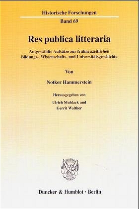 Seller image for Res publica litteraria. for sale by moluna