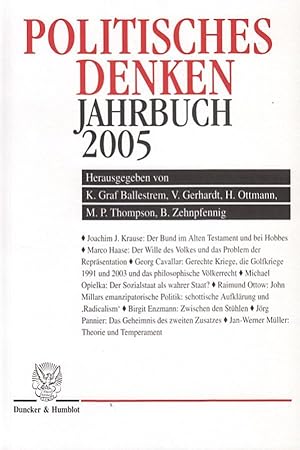Bild des Verkufers fr Politisches Denken. Jahrbuch 2005. zum Verkauf von moluna