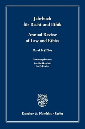 Seller image for Jahrbuch fr Recht und Ethik - Annual Review of Law and Ethics. for sale by moluna