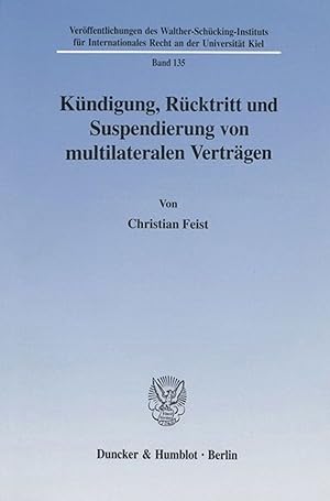 Seller image for Kndigung, Rcktritt und Suspendierung von multilateralen Vertraegen. for sale by moluna
