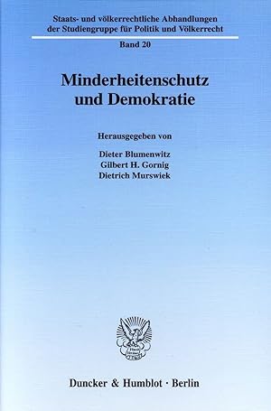 Seller image for Minderheitenschutz und Demokratie. for sale by moluna