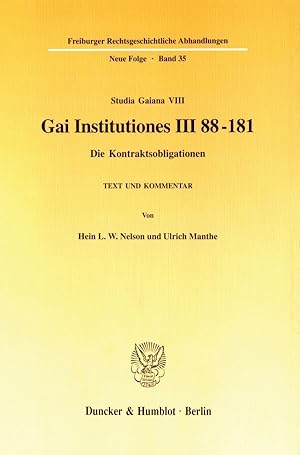 Seller image for Gai Institutiones III 88 - 181. for sale by moluna