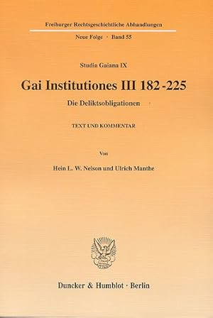 Seller image for Gai Institutiones III 182 - 225. for sale by moluna