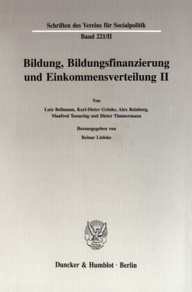 Immagine del venditore per Bildung, Bildungsfinanzierung und Einkommensverteilung II. venduto da moluna