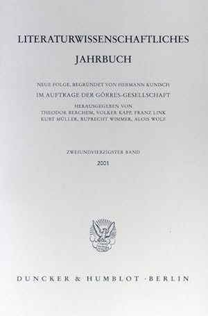 Immagine del venditore per Literaturwissenschaftliches Jahrbuch. venduto da moluna