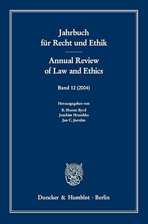 Immagine del venditore per Jahrbuch fr Recht und Ethik - Annual Review of Law and Ethics. venduto da moluna