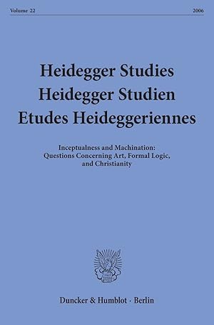 Bild des Verkufers fr Heidegger Studies - Heidegger Studien - Etudes Heideggeriennes. zum Verkauf von moluna