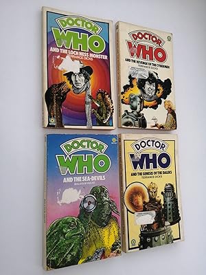 Image du vendeur pour Set of 4 Doctor Who Books - Genesis of the Daleks, Loch Ness Monster, Revenge of the Cybermen, & the Sea-Devils mis en vente par Books & Bobs