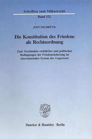 Seller image for Die Konstitution des Friedens als Rechtsordnung. for sale by moluna