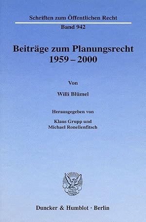 Immagine del venditore per Beitraege zum Planungsrecht 1959 2000. venduto da moluna