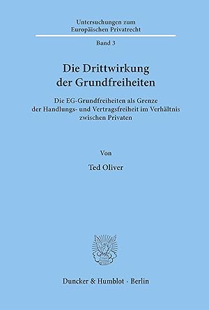Seller image for Die Drittwirkung der Grundfreiheiten. for sale by moluna