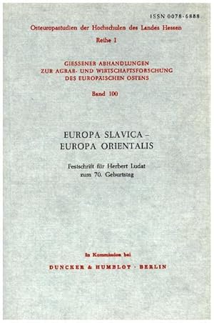 Imagen del vendedor de Europa Slavica - Europa Orientalis. a la venta por moluna