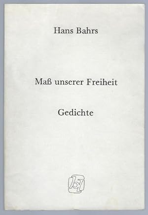 Seller image for Ma unserer Freiheit. Gedichte for sale by Antiquariat Stange