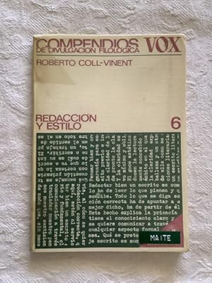 Imagen del vendedor de Redaccin y estilo a la venta por Libros Ambig