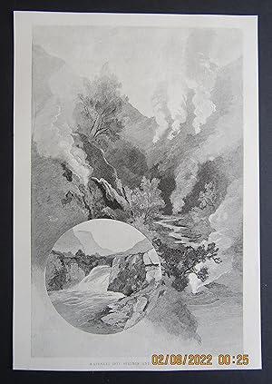 Seller image for Wairakei Hot Springs and Te Huka Falls (New Zealand) (1887) for sale by Waimakariri Books and Prints Limited