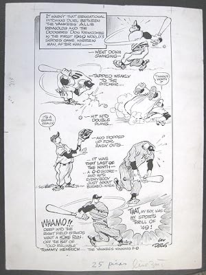 Lou Darvas Original World Series Sporting News Art January 4 1950