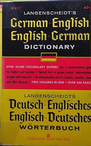 Langenscheidt's German-English English-German Dictionary Two Volumes in One