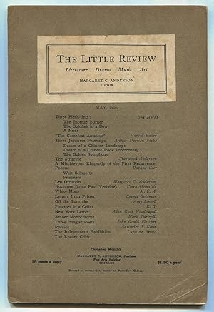 Bild des Verkufers fr The Little Review, May, 1916 zum Verkauf von Between the Covers-Rare Books, Inc. ABAA