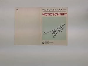 Notizschrift - Deutsche Stenografie;