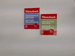 2x Wörterbücher: 1. Französisch/ Deutsch und Deutsch/ Französisch + 2. Italienisch/ Deutsch und D...