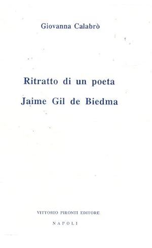 Bild des Verkufers fr Ritratto di un poeta Jaime Gil de Biedma . zum Verkauf von Librera Astarloa
