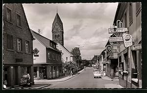 Bild des Verkufers fr Ansichtskarte Ramstein /Pfalz, Landstuhler Strasse mit Krone-Bar zum Verkauf von Bartko-Reher