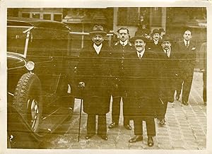 "Mr Pierre LAVAL et Mr Pierre CATHALA sortant du Sénat (1932)" Photo de presse originale Henri MA...