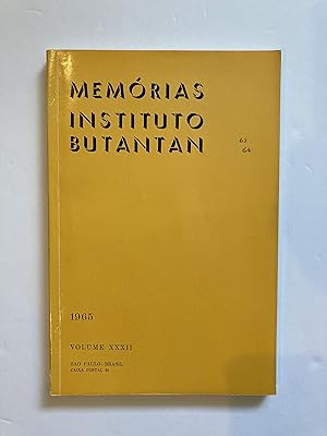 MEMORIAS INSTITUTO BUTANTAN, 1965, Vol. XXXII, 32, PRELIMINARY ACCOUNT ON NEOTROPICAL CROTALINAE