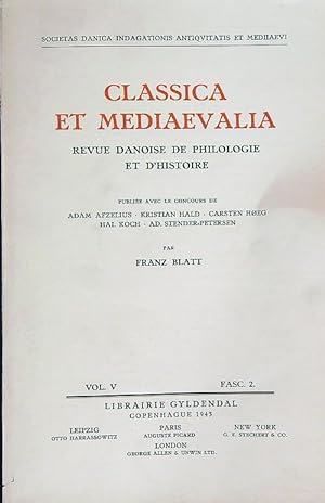 Image du vendeur pour Classica et mediaevalia Vol V/Fasc 2 mis en vente par Librodifaccia