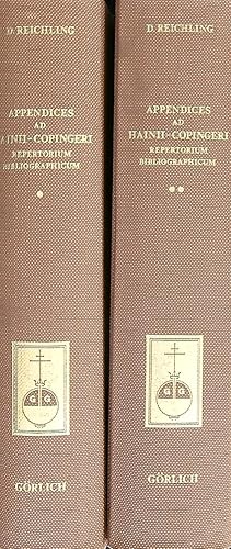 Appendices ad Hainii-Copingeri repertorium bibliographicum additiones et emendationes. 2vv