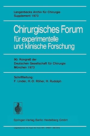 Bild des Verkufers fr Chirurgisches Forum fr experimentelle/klinische Forschung zum Verkauf von moluna