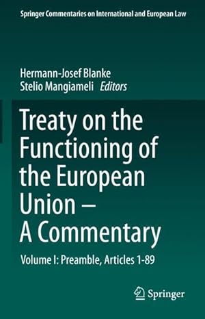 Bild des Verkufers fr Treaty on the Functioning of the European Union - A Commentary zum Verkauf von moluna